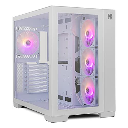 28% DESCUENTO NOX XTREME PRODUCTS Hummer Astra Semitorre Micro ATX, ATX, Lateral y Frontal de Cristal Templado, Ventiladores CPU EASYLINK LED ARGB, hasta 10 Ventiladores, graficas Gran tamaño, USB 3.0, Blanco