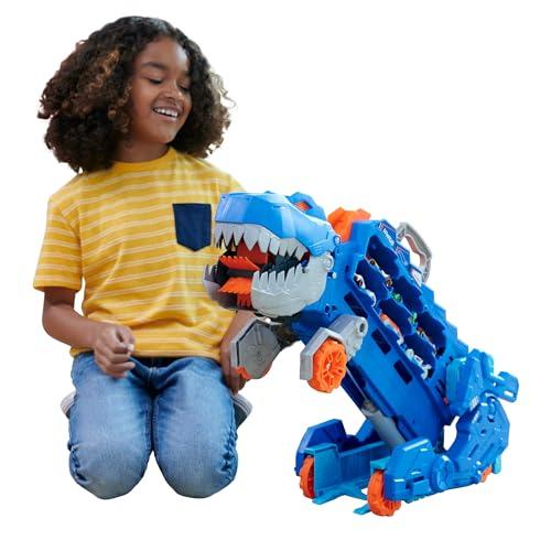 42% DESCUENTO Hot Wheels City “Let’s Race ¡a Correr!” Netflix Camión T Rex definitivo Dinosaurio Transporte y Pista para Coches de Juguete, Incluye 2 vehículos, +4 años (Mattel HNG50)