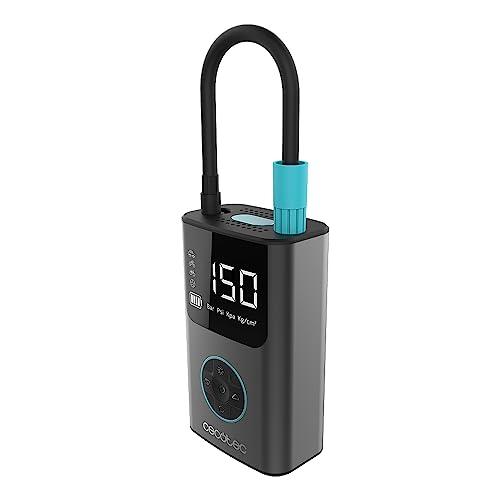 40% DESCUENTO Cecotec Compresor de Aire Eléctrico Portátil Air Max, Inflador e Hinchador 150 PSI, Doble Batería 7.4V y 2000mAh, Luz LED, Pantalla LCD, Apto para Coche, Moto, Bicicleta, Patinete y Balones
