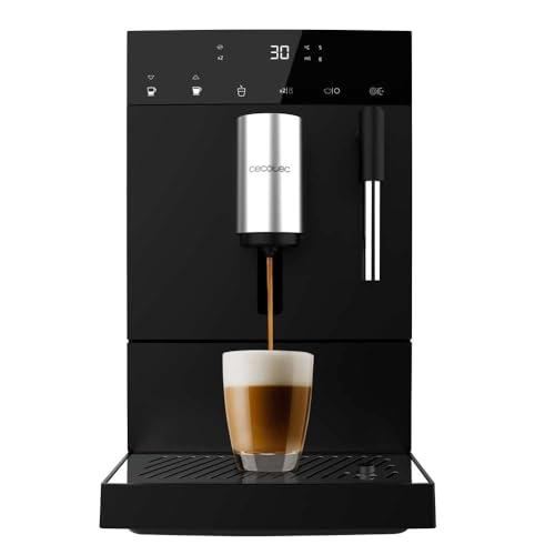 25% DESCUENTO Cecotec Cafetera Superautomática Compacta con Vaporizador Cremmaet Compact Steam. 1350W, 19 Bares, Sistema Thermoblock, Depósito Café en Grano 150gr con Molinillo y 1,1 L de Agua