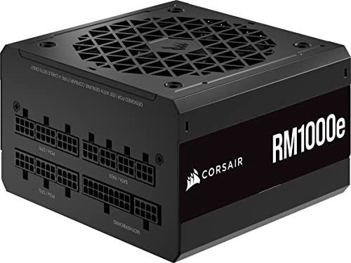 36% DESCUENTO Corsair RM1000e (2023) Fuente de Alimentación ATX Totalmente Modular de Bajo Ruido Compatible con ATX 3.0 y PCIe 5.0 Eficiencia 80 Plus Gold Soporte para Modo de Espera Moderno Negro