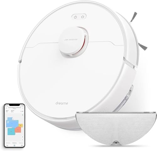 55% DESCUENTO dreame D9 MAX Robot Aspirador y Fregasuelos, 4000 Pa Succión, LDS Navegación, Mapas de Varios Pisos, Control de App&Alexa, es Adecuado para Suelos Duros/Pelo de Mascotas, Blanco
