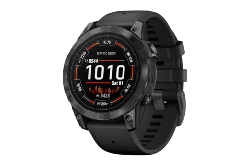 30% DESCUENTO Garmin Epix (Gen 2) Pro 47mm Reloj de Alto Rendimiento GPS Multideporte con Pantalla táctil AMOLED, Linterna LED, Frecuencia cardíaca, Mapas y hasta 16 días de autonomía, Negro