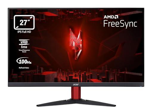 45% DESCUENTO Acer Nitro KG272Ebmiifx Monitor Gaming 27″ Full HD 100 Hz (69 cm, 1920×1080, 16:9, 250 Nits, Tiempo de Respuesta 1ms VRB, AMD FreeSync, 1xVGA/2xHDMI 1.4) Monitor PC Gaming Color Negro