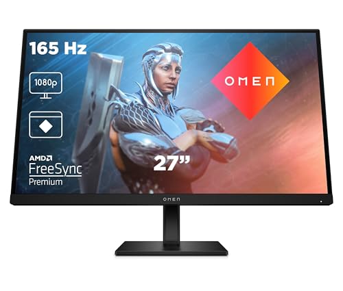 43% DESCUENTO HP OMEN 27 – Monitor Gaming de 27″ FHD (1920 x 1080 a 165Hz, IPS, 16:9, 1ms, HDMI, Antirreflejo, HDR, DisplayPort, AMD FreeSync Premium, Compatible con Consolas) Negro