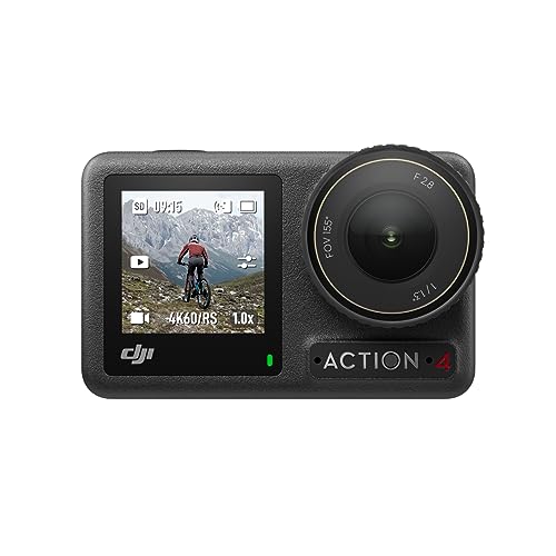 47% DESCUENTO DJI Pack Estándar Osmo Action 4 Cámara de acción sumergible 4K/120 fps con un sensor de 1/1.3 pulgadas, gran rendimiento con poca luz, color D Log M de 10 bits, batería duradera de 1770 mAh