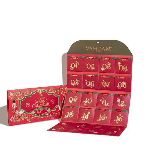 VAHDAM, Calendario De Adviento 2024 Para Regalo, Edición Limitada | 24 Tés Únicos De Hoja Suelta – Set De Regalo Para Las Fiestas | Calendario Adviento Adulto | Calendario Adviento Hombres Y Mujeres