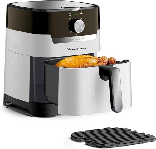 36% DESCUENTO Moulinex Easy Fry 4,2 L EZ501A Freidora de Aire 2 en 1 para Freír o a la Parrilla, Pantalla Digital Táctil, 16 Programas, Gran Capacidad, Hasta 6 personas