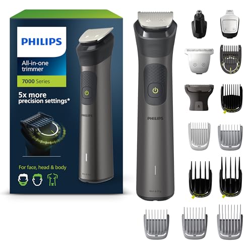 38% DESCUENTO Philips Recortadora de Barba Serie 7000, Máquina Cortar Pelo, Cortapelos Hombre, Kit 15 en 1 Para Cara, Pelo, Orejas, Nariz y Cuerpo,120min de uso, En Seco y Húmedo, Recargable, Funda, MG7950/15
