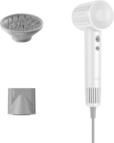 Laifen Haartrockner Retro Serie 200 Million Negativ Ionen Föhn mit 110.000 U/min bürstenloser Motor für schnelles Trocknen, Hochgeschwindigkeit Fön geräuscharm mit Diffusor für Zuhause, Reise (Weiß)
