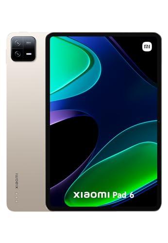 Xiaomi PAD6 6 128 GB, Cargador Incluido 33 W, Pantalla 11″, Carga rápida, batería 8840mAh, 18 Horas de autonomía, Oro