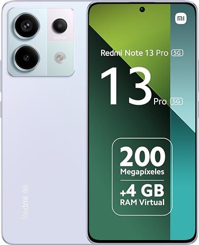 Xiaomi Redmi Note 13 Pro 5G Smartphone de 8+256 GB, Pantalla de 6,67″ AMOLED 1.5K 120Hz, Qualcomm Snapdragon 7 Gen 2, Triple cámara de hasta 200MP, Hypercharge 67W, Morado (Versión ES)