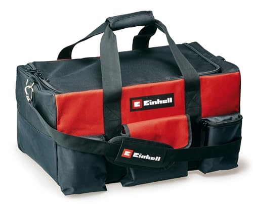 Einhell Bolsa 56/29 (para herramientas y accesorios, duradera con base reforzada, cinturón portador, asa de transporte, varios bolsillos y compartimentos)