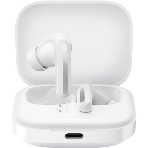41% DESCUENTO Xiaomi Redmi Buds 5 Auriculares inalámbricos, cancelación Activa de Ruido de hasta 46 dB, 10 Horas de autonomía y 40 Horas con el Estuche de Carga, Blanco (Versión ES)