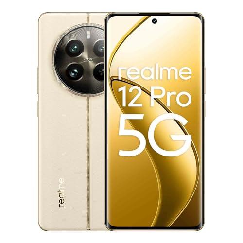 48% DESCUENTO realme Teléfono Móvil 12 Pro 5G 8 + 256GB, Cámara para retratos con teleobjetivo, Sony IMX882 con OIS, Pantalla de visión curva de 120Hz, Procesador Snapdragon 6 de 1ª generación 5G, Navigator Beige