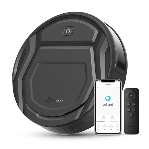 57% DESCUENTO Lefant Robot Aspirador, 2200Pa Succión, Robot Aspirador Autocargable 120 Min, Ultrafino 7,6 cm Sin Enredos, WiFi/App/Alexa, 6 Modos de Limpieza, Ideal para Pelo de Mascota, Suelos Duros, M210 Pro