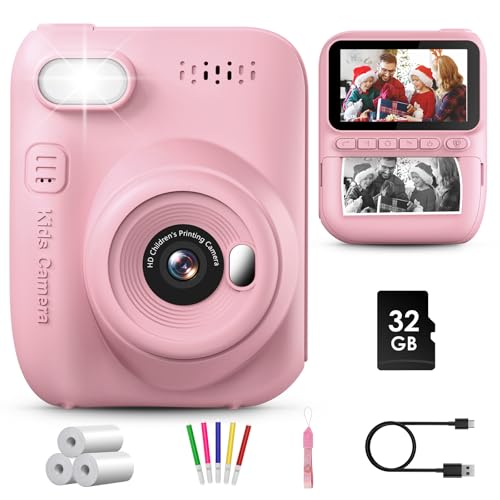 20% DESCUENTO GREENKINDER Camara Fotos Infantil Instantanea, 3,0 Pulgadas 14 MP Camara Fotos Infantil con Tarjeta de 32 GB y Papel de Impresión, HD 1080P Cámara Instantánea para Niños y Niñas 3 a 12 Años