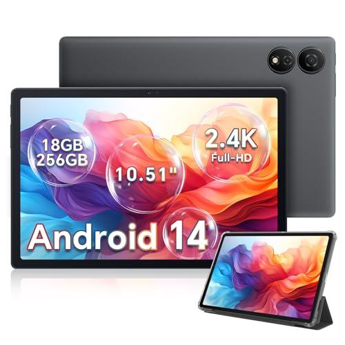 OSCAL Tablet Android 14 Pad 80 WiFi, Tableta Android de 10,5 Pulgadas, 18 GB de RAM + 256 GB de ROM/1 TB TF 8200 mAh, tabletas para Juegos WiFi 5G/13 MP + 8 MP/2,4 K 1920 x 1200 FHD+/Widevine L1