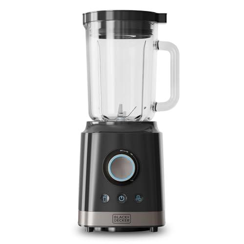 31% DESCUENTO Black+Decker Batidora de Vaso BXJB2000E 2000W | Jarra de Vidrio 1.8L | Cuchillas de Acero Inox | Funciones TURBO, SMOOTHIE, PICA HIELO | Sistema de Seguridad | Pies Antideslizantes | Boca de Vertido