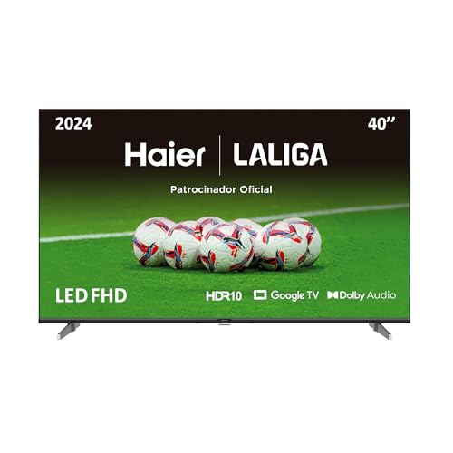 41% DESCUENTO Haier Direct LED Full HD H40K85EFX 40″, Smart TV, Google TV, Dolby Audio, HDR 10, Smart Remote Control, Google Assistant, Bluetooth 5.1, DBX TV, HDMI 2.1 x 4, Sin Marcos, 2024
