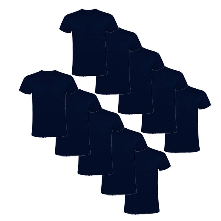 Pack 10 camisetas básicas de algodón Roly Unisex Varios Colores Gramaje 150g/m2 Cuello redondo Manga corta tubular Tallas de la S a la 2XL | Miravia