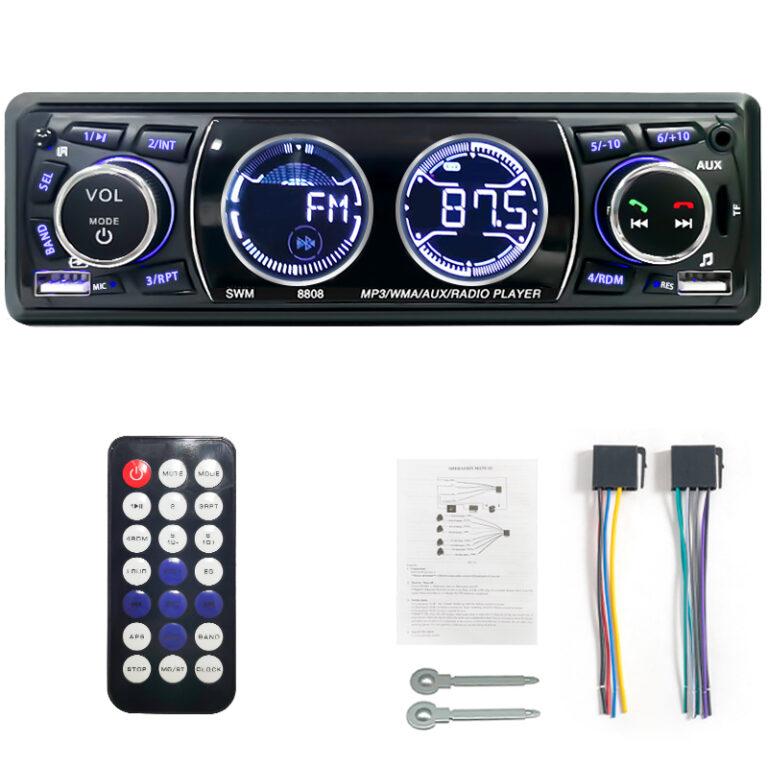 SINOVCLE Radio De Coche 1din Estéreo Bluetooth MP3 Reproductor Con Carga De Teléfono AUX/USB/TF Card in Dash Kit Potencia Salida 60Wx4 | Miravia
