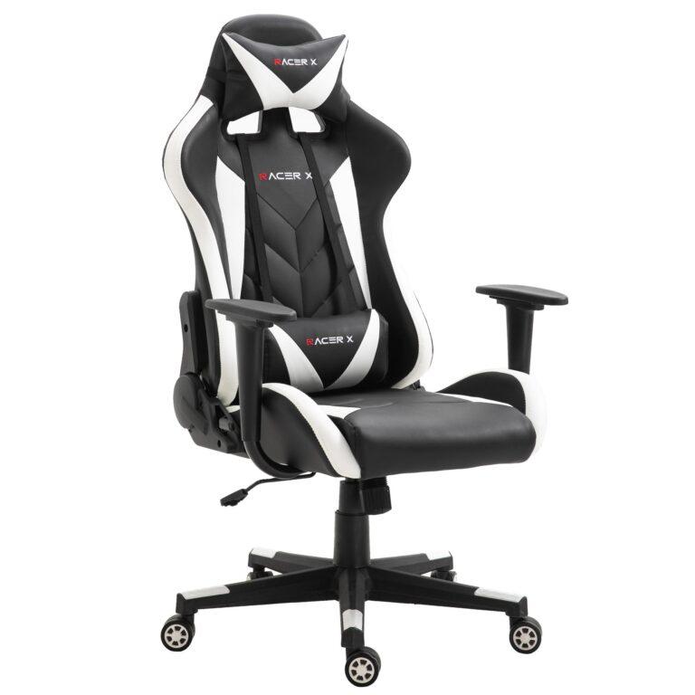 T-LoVendo Silla Tipo Gaming Racer X Ergonómica Racing Sillón Gamer Profesional para Videojuegos, PC, Ordenador, Oficina, Estudio. Cojín Lumbar y Cervical. Regulable en Altura y reclinable | Miravia
