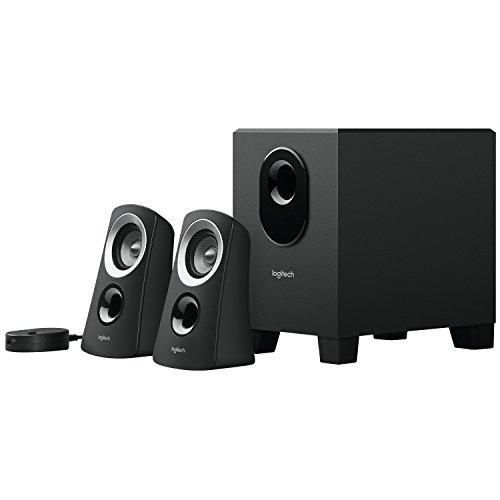 49% DESCUENTO Logitech Z313 Sistema de Altavoces 2.1 con Subwoofer, Sonido Pleno, 50W de Pico, Graves Potentes, Entrada Audio 3.5 mm, Mando, Enchufe EU, PC/PS4/Xbox/TV/Smartphone/Tablet, Negro