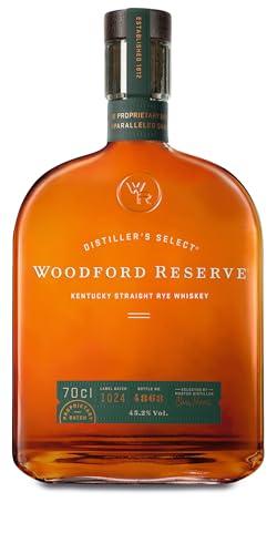 27% DESCUENTO Woodford Reserve Whisky Bourbon RYE, Especiado Dulce, 45,2% Vol. de Alcohol, 700 ml