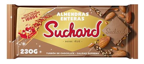 20% DESCUENTO Suchard Tableta de Turrón de Chocolate con Leche con Almendras Enteras y Arroz Inflado 230g