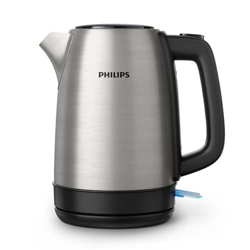 50% DESCUENTO Philips Hervidor de Agua 1.7L, Tapa con Resorte, Indicador Luminoso, Acero Inox, Base con Giro (HD9350/90)