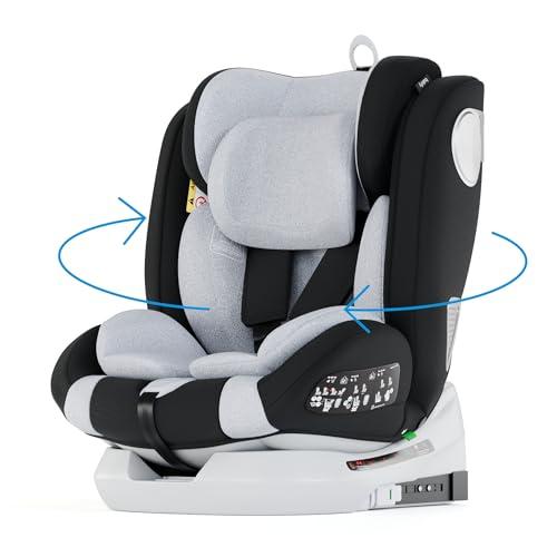 33% DESCUENTO Babify Onboard Silla de Coche Isofix para Bebés y Niños, 0 Meses 12 Años, Apta Desde 40 150 cm Ajustable 360º, Asiento Portátil y Seguro i Size ECE R129