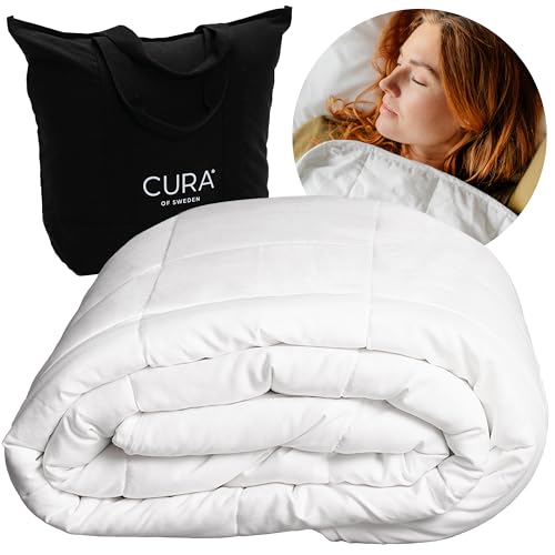 31% DESCUENTO CURA Pearl Classic Weighted Blanket 150×210 9kg Manta antiestres Manta Pesada para un sueño Profundo y un Mejor Descanso Manta con Peso 100% de algodón Manta para la ansiedad