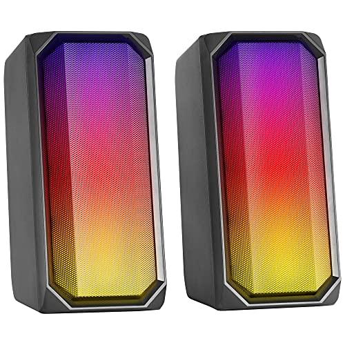 55% DESCUENTO Mars Gaming MSRGB, Altavoz Bluetooth Potente 15W, RGB Full Mesh, 2 Drivers Activos, Negro