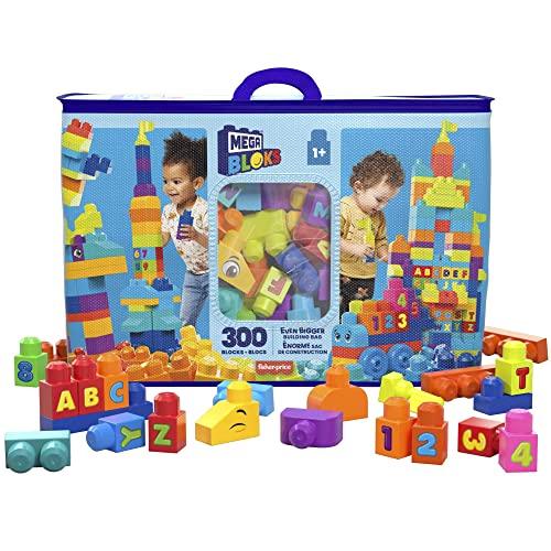 24% DESCUENTO MEGA Bloks Bolsa extra grande 300 bloques de construcción de colores, juguete +1 año (Mattel HHM97)