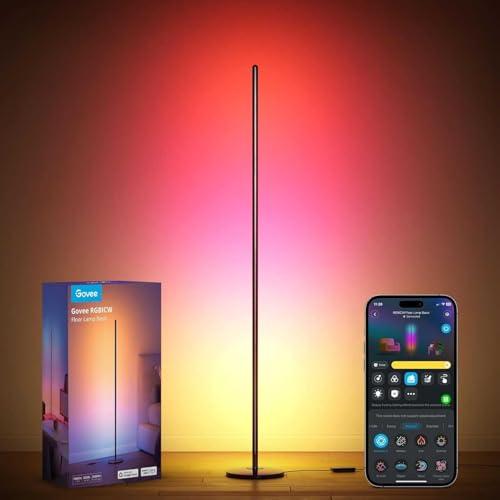 40% DESCUENTO Govee Lámpara de Pie Moderna, RGBIC Lámpara LED Funciona con Alexa, Google Assistant y App, 16 Millones de Colores DIY y 61 Modos de Escena, Sincronización Musical para Dormitorio, Gaming Room