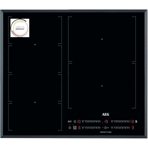 44% DESCUENTO AEG IKE64476FB Placa de Inducción, 4 Zonas de Cocción, 60 cm, Potencia 7350 W, FlexiBridge, PowerBoost, Control Táctil, Temporizador, Serie 6000, Negro, Fabricado en DE