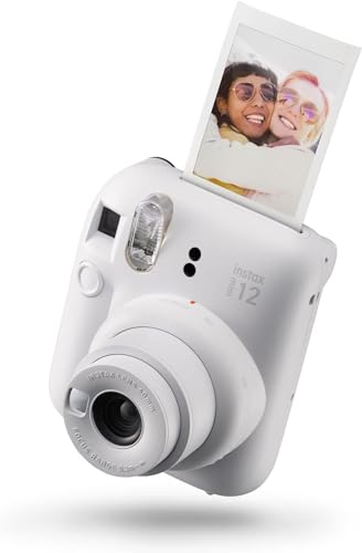 26% DESCUENTO Instax Mini 12 Cámara instantánea, con autoexposición y Lente selfi incluida, Clay White