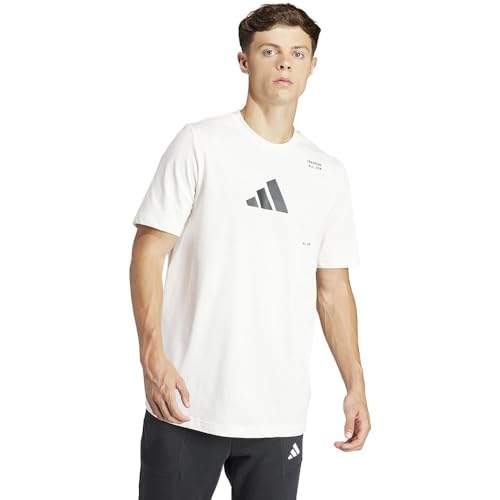 62% DESCUENTO adidas Hombre AEROREADY All Gym Category Graphic tee, Chalk White, M