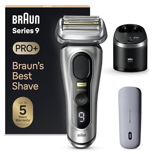 43% DESCUENTO Braun Series 9 Pro+ Afeitadora Eléctrica Hombre, Máquina de Afeitar Barba y Centro De Limpieza SmartCare, PowerCase, En Seco Y En Mojado, 9577cc, Plata