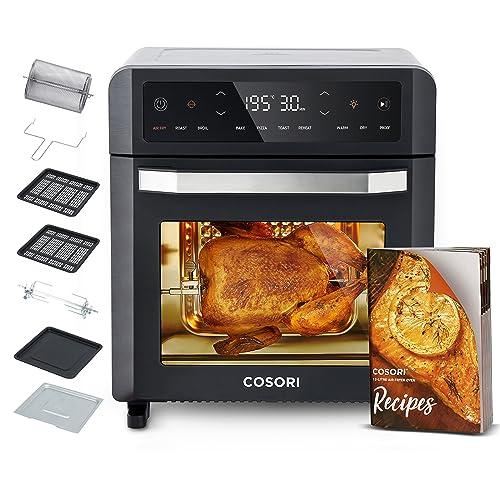 33% DESCUENTO COSORI Freidora de Aire 12L, 11 Multifunciones, Air Fryer con Doble Resistencia 30 220°C, 7 Accesorios, 50+ Recetas, Ventana, Freidora sin Aceite y Horno de Sobremesa, Pantalla Táctil LED, 1800W