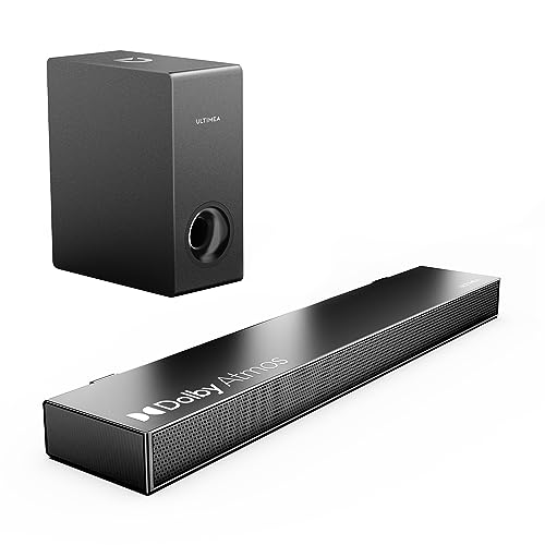 25% DESCUENTO ULTIMEA Dolby Atmos Barra De Sonido para TV, Potencia Máxima 190W, BASSMX, 3D Sonido Envolvente, 2.1 Barra Sonido con Subwoofer, Diseño Compacto Cine En Casa PC Soundbar, 5.3 Bluetooth, Nova S50