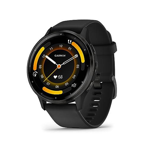22% DESCUENTO Garmin Venu 3, Smartwatch Premium con GPS, AMOLED, Funciones avanzadas de Salud y Forma física, más de 30 Aplicaciones Deportivas, 14 días de autonomía, Negro