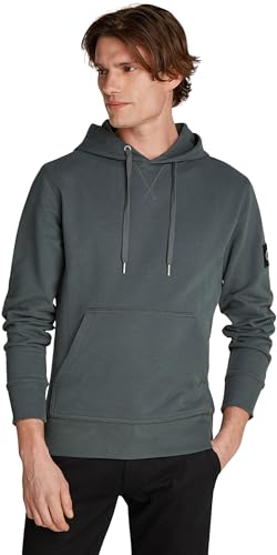 70% DESCUENTO Calvin Klein Jeans Hombre Hoodie Badge con Capucha, Gris (Endless Grey), S
