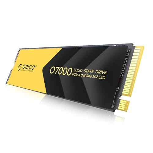 22% DESCUENTO ORICO M2 SSD 2TB, NVMe SSD M.2 con Disipador, PCIe 4.0 x 4, hasta 7000MB/s, SLC Cache 3D NAND, M.2 2280 SSD Interna para PS5, PC de Sobremesa y Portátiles O7000