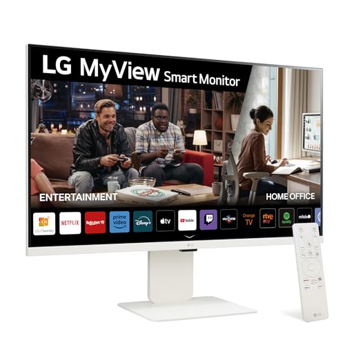 50% DESCUENTO LG 32SR83U W MyView Smart Monitor, 32 Pulgadas, 3840 x 2160 (Ultra HD 4K), Panel IPS, webOS 23, ThinQ App, Blanco