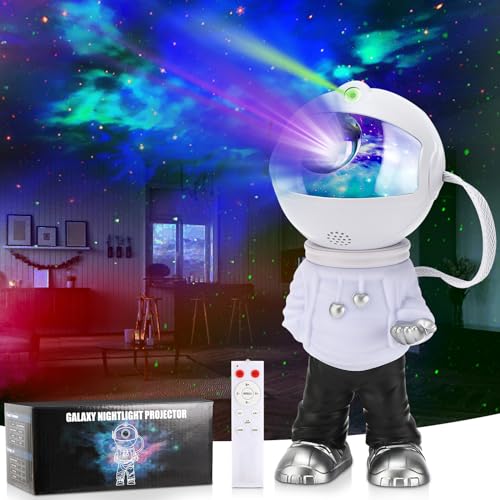 20% DESCUENTO Gowkeey Astronaut Galaxy Star Projector Starry Night Light, Proyector Estrellas Astronauta,Astronauta Lampara con Nebulosa, Adecuado Lampara Proyector Galaxia Techo de Dormitorio,Regalos Para Niños