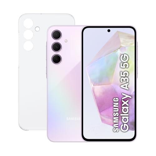 38% DESCUENTO Samsung Galaxy A35 5G 256GB + Funda Transparente Teléfono Móvil Android, Smartphone Libre, 8GB RAM, Batería 2 Días de Duración, Cámara 50MP, Violeta (Versión Española)
