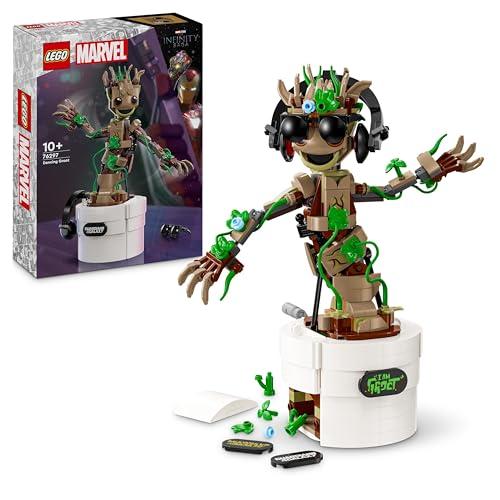 20% DESCUENTO LEGO Marvel Groot Bailarín Figura Articulada del Personaje de Guardianes de la Galaxia, Juguete de Construcción de Superhéroes, Regalo de Vengadores para Niños y Niñas de 10 Años o Más 76297