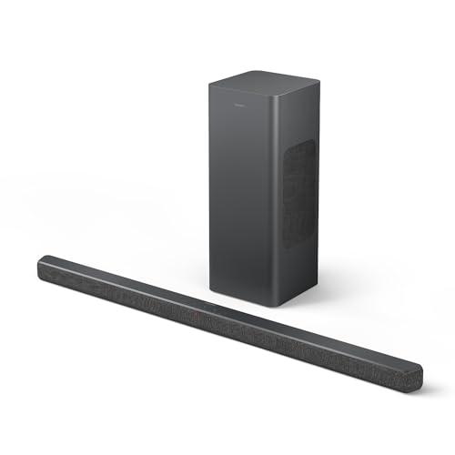 22% DESCUENTO Philips TAB6309 Barra de Sonido 2.1 con subwoofer inalámbrico Canales 2.1 de 320W, DTS Virtual X, Bluetooth 5.4, HDMI ARC, conexión óptica y conectividad USB Gris Oscuro